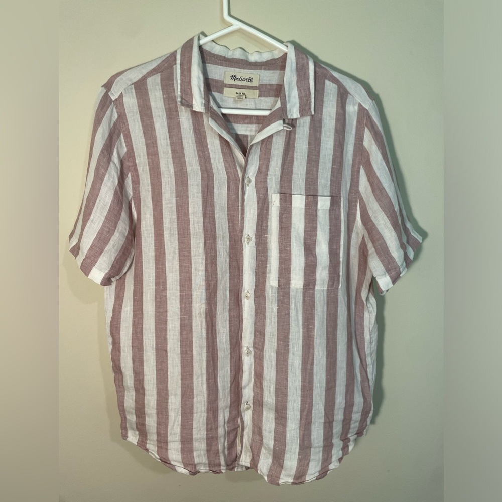 Madewell Short Sleeve Linen Shirt - Small